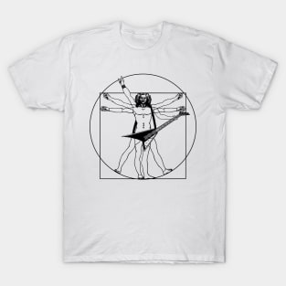 🤘🏻 🎸 Vitruvian man with electric guitar T-Shirt